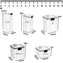 Kit 5 Potes Herméticos Crystal-Lock